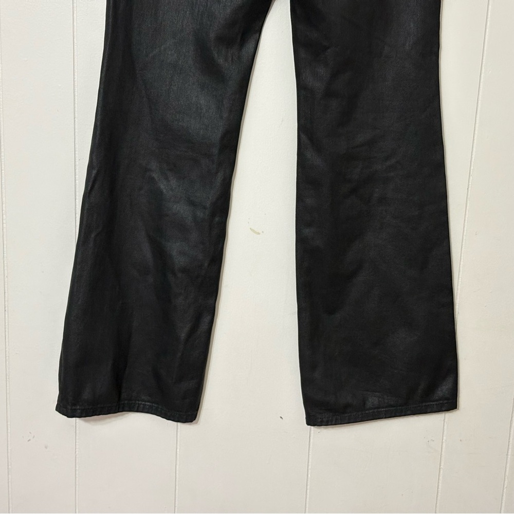 Etica Camille Low Rise Bootcut Jeans Black Drenched Coated Size 27 Sustainable - Picture 7 of 12